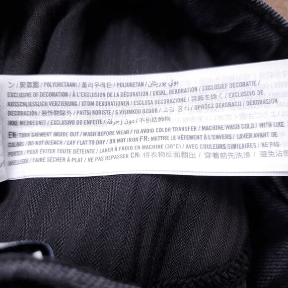 Abercrombie & Fitch Straight Jeans Women 24/00 Black Faux Leather Legs 90s Grung - Picture 11 of 11